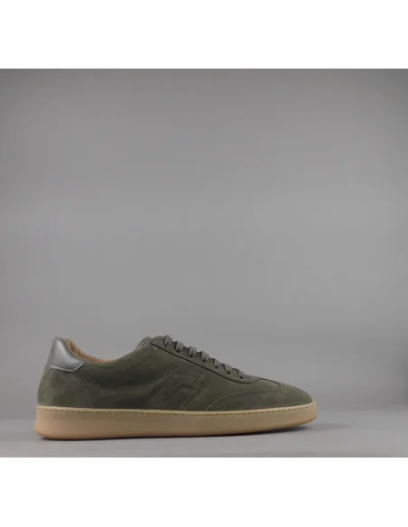 Frau /// Sneakers Uomo Camoscio Verde Militare Scuro Prezzo 155,00