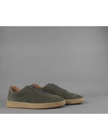 Frau /// Sneakers Uomo Camoscio Verde Militare Scuro Prezzo 155,00