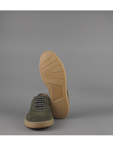 Frau /// Sneakers Uomo Camoscio Verde Militare Scuro Prezzo 155,00