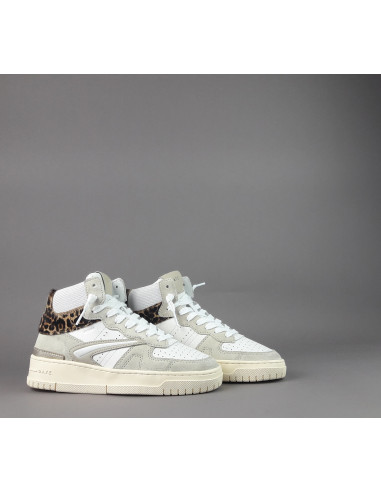 D.A.T.E. /// Torneo High Sneakers Donna Camoscio Pelle Bianco Prezzo 205,00