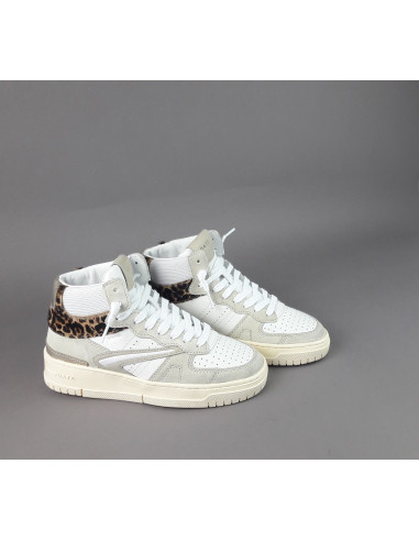 D.A.T.E. /// Torneo High Sneakers Donna Camoscio Pelle Bianco Prezzo 205,00