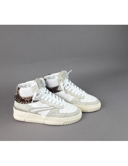 D.A.T.E. /// Torneo High Sneakers Donna Camoscio Pelle Bianco Prezzo 205,00