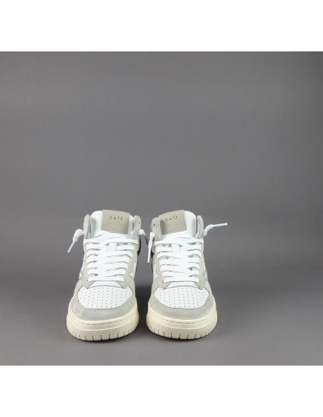 D.A.T.E. /// Torneo High Sneakers Donna Camoscio Pelle Bianco Prezzo 205,00