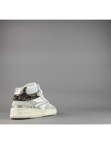 D.A.T.E. /// Torneo High Sneakers Donna Camoscio Pelle Bianco Prezzo 205,00