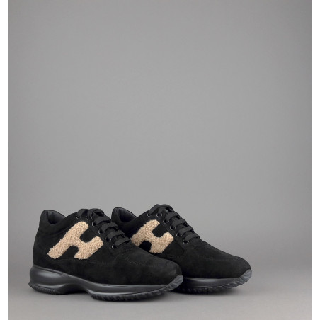 Hogan Interactive Donna Camoscio Nero H Ecopelliccia Prezzo 350,00