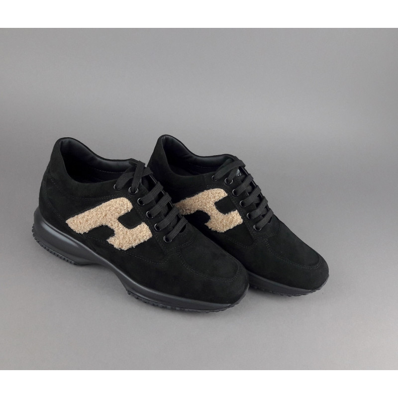 Hogan Interactive Donna Camoscio Nero H Ecopelliccia Prezzo 350,00