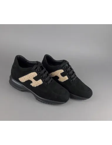 Hogan Interactive Donna Camoscio Nero H Ecopelliccia Prezzo 350,00
