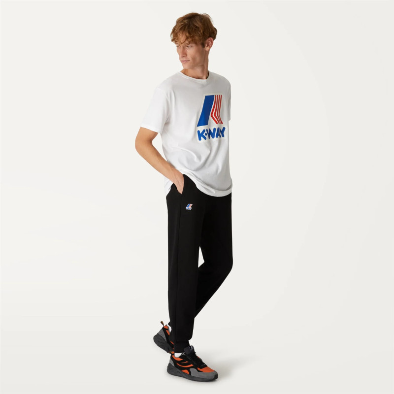 K-Way /// Pantaloni Felpa Uomo Le Vrai Bishop Misto Cotone Nero Prezzo 90,00