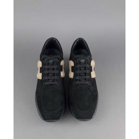 Hogan Interactive Donna Camoscio Nero H Ecopelliccia Prezzo 350,00