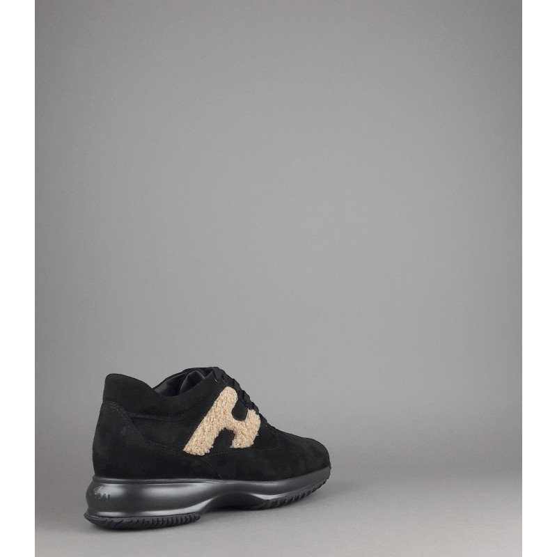 Hogan Interactive Donna Camoscio Nero H Ecopelliccia Prezzo 350,00