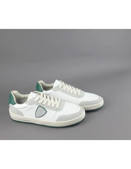 Philippe Model /// Sneakers Uomo Nice Pelle Bianco Prezzo 280,00
