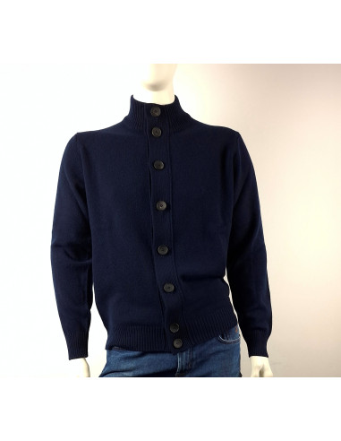 Filippo De Laurentiis /// Blusotto Uomo Misto Lana Cashmere Blu Scuro Prezzo 255,00