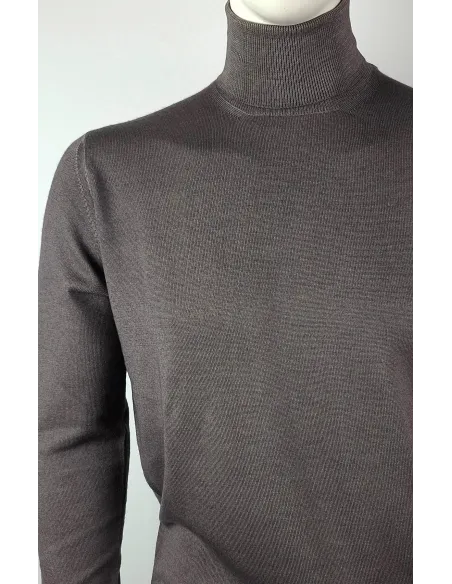 Filippo De Laurentiis /// Maglia Uomo Collo Alto Lana Talpa Scuro Prezzo 165,00