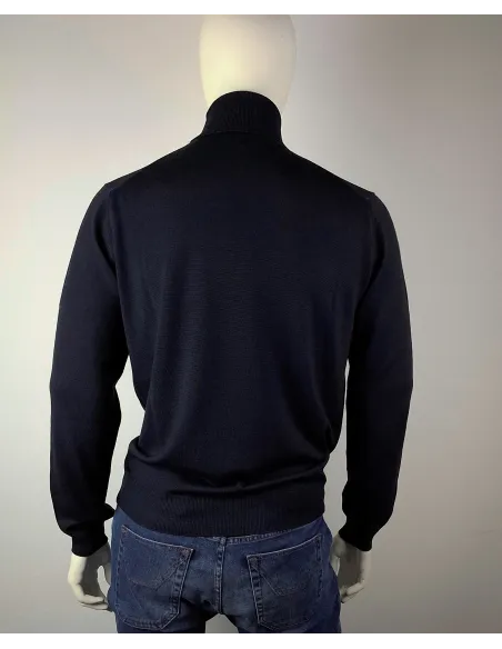 Filippo De Laurentiis /// Maglia Uomo Collo Alto Lana Blu Scuro Prezzo 165,00