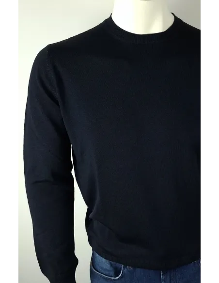 Filippo De Laurentiis /// Maglia Uomo Lana Merino Tintocapo Blu Scuro Prezzo 156,00