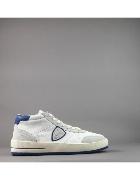 Philippe Model /// Sneakers Uomo Nice Mid Pelle Bianco Prezzo 295,00