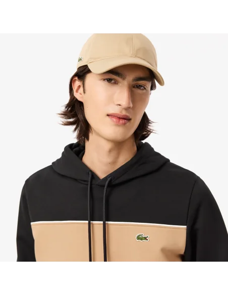 Lacoste /// Felpa Uomo Girocollo Con Cappuccio Cotone Nero Prezzo 145,00