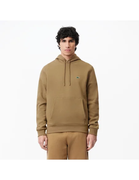 Lacoste /// Felpa Uomo Con Cappuccio Misto Cotone Talpa Scuro Prezzo 145,00