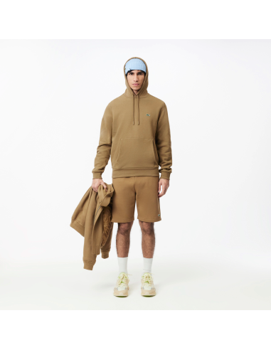 Lacoste /// Felpa Uomo Con Cappuccio Misto Cotone Talpa Scuro Prezzo 145,00