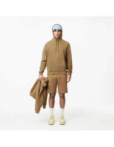 Lacoste /// Felpa Uomo Con Cappuccio Misto Cotone Talpa Scuro Prezzo 145,00