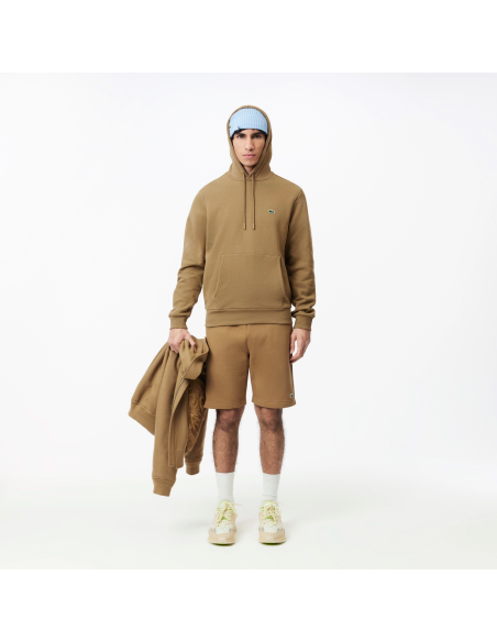 Lacoste /// Felpa Uomo Con Cappuccio Misto Cotone Talpa Scuro Prezzo 145,00