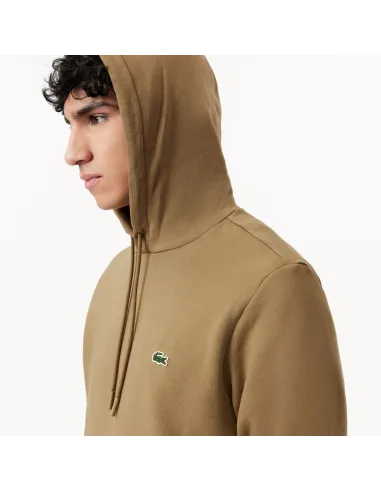 Lacoste /// Felpa Uomo Con Cappuccio Misto Cotone Talpa Scuro Prezzo 145,00