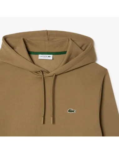 Lacoste /// Felpa Uomo Con Cappuccio Misto Cotone Talpa Scuro Prezzo 145,00