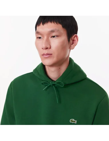 Lacoste /// Felpa Uomo Con Cappuccio Misto Cotone Verde Scuro Prezzo 145,00