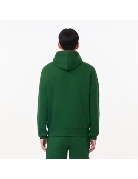 Lacoste /// Felpa Uomo Con Cappuccio Misto Cotone Verde Scuro Prezzo 145,00