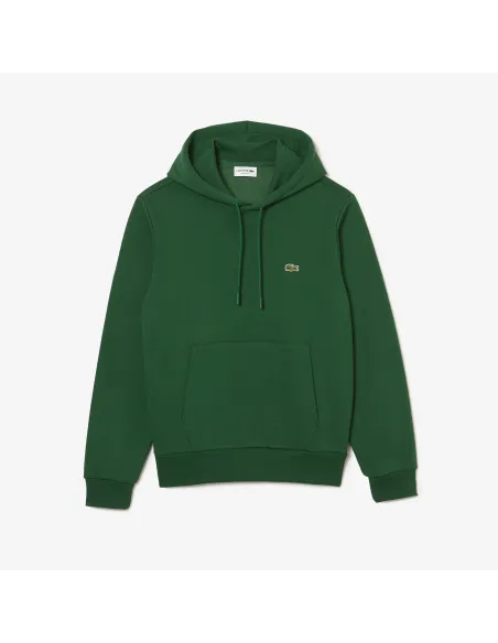 Lacoste /// Felpa Uomo Con Cappuccio Misto Cotone Verde Scuro Prezzo 145,00