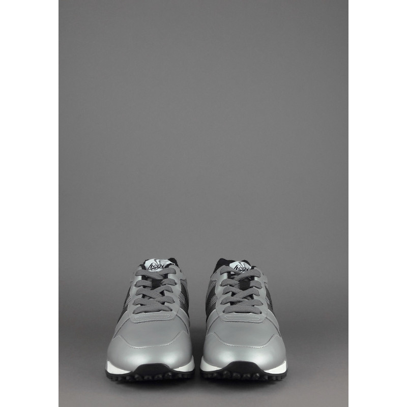 Hogan Sneakers H383 Uomo Pelle Gommata Metal Camoscio Tela Grigio Argento Prezzo 350,00