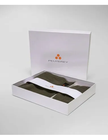 Peuterey /// Sciarpa Cappello Kit Unisex Misto Lana Verde Militare Prezzo 119,00