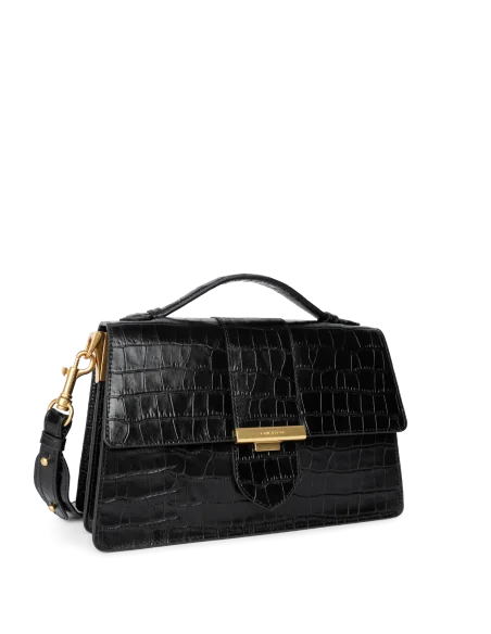 Lancaster Paris /// Borsa A Mano Donna Pelle Stampa Cocco Nero Prezzo 259,00
