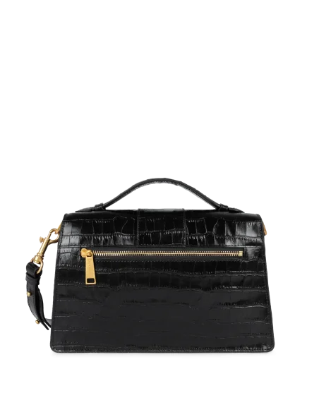 Lancaster Paris /// Borsa A Mano Donna Pelle Stampa Cocco Nero Prezzo 259,00