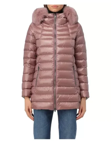 Colmar /// Piumino Donna Lungo Nylon Cangiante Riciclato Rosa Antico Prezzo 570,00