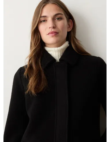 Colmar /// Cappotto Donna Lungo In Panno Di Lana Nero Prezzo 410,00