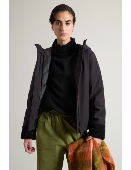 Woolrich /// Firth Parka Corto Donna Softshell Nero Prezzo 490,00