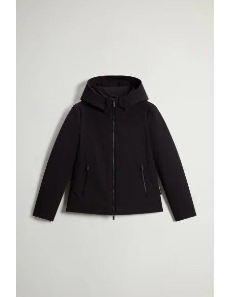 Woolrich /// Firth Parka Corto Donna Softshell Nero Prezzo 490,00