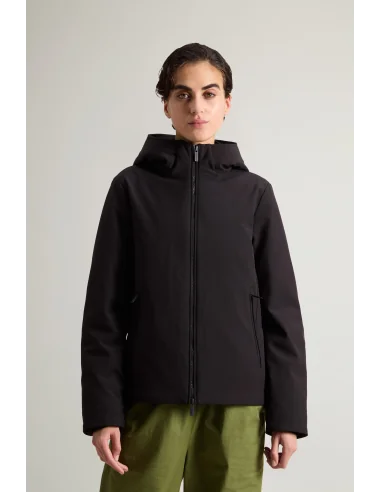 Woolrich /// Firth Parka Corto Donna Softshell Nero Prezzo 490,00