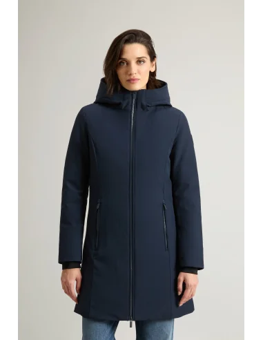 Woolrich /// Firth Parka Donna Softshell Blu Scuro Prezzo 500,00