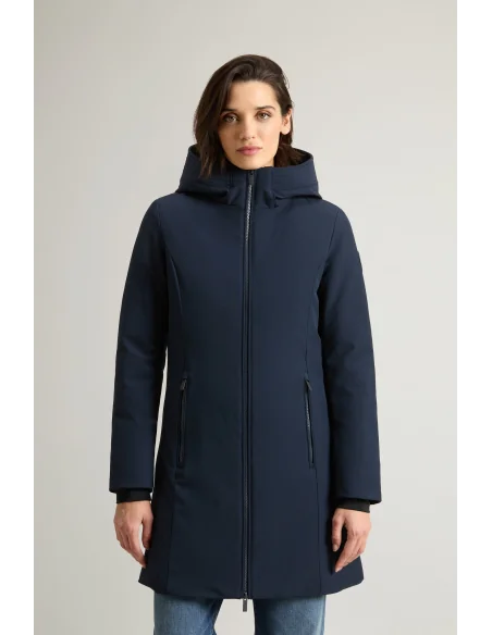 Woolrich /// Firth Parka Donna Softshell Blu Scuro Prezzo 500,00