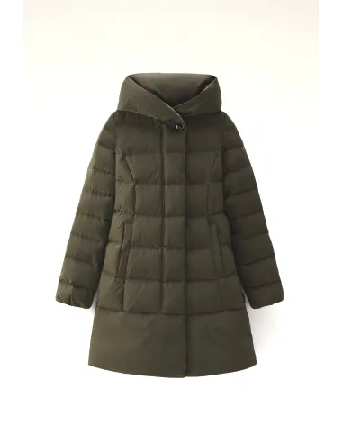 Woolrich /// Puffy Prescott Parka Donna Verde Militare Scuro Prezzo 650,00