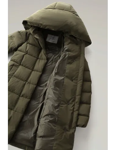 Woolrich /// Puffy Prescott Parka Donna Verde Militare Scuro Prezzo 650,00