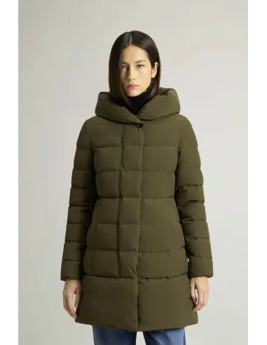 Woolrich /// Puffy Prescott Parka Donna Verde Militare Scuro Prezzo 650,00