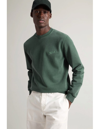 Woolrich /// Felpa Tinto Capo Uomo Verde Scuro Prezzo 180,00