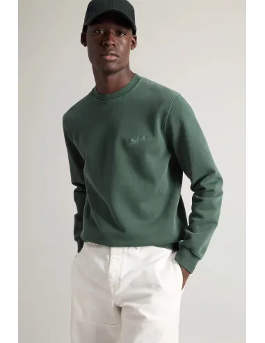 Woolrich /// Felpa Tinto Capo Uomo Verde Scuro Prezzo 180,00