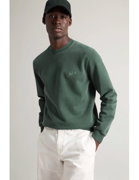 Woolrich /// Felpa Tinto Capo Uomo Verde Scuro Prezzo 180,00