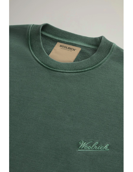 Woolrich /// Felpa Tinto Capo Uomo Verde Scuro Prezzo 180,00