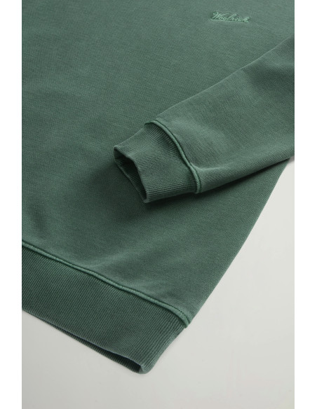 Woolrich /// Felpa Tinto Capo Uomo Verde Scuro Prezzo 180,00