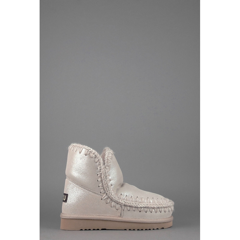 Mou /// Eskimo 18 Donna Montone Double-Face Effetto Microglitter Rosa Chiaro Prezzo 219,00